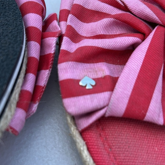 Kate Spade Red and Pink Slide Sandals with Bow - Picture 3 of 5